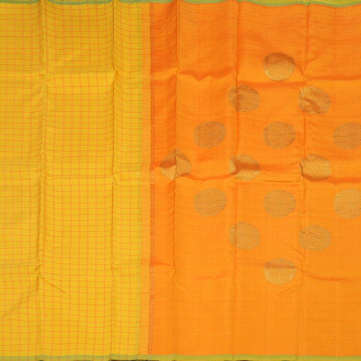 Hayagrivas Handloom Borderless Yellow Kanjivaram SilK Saree HBE173E2-1