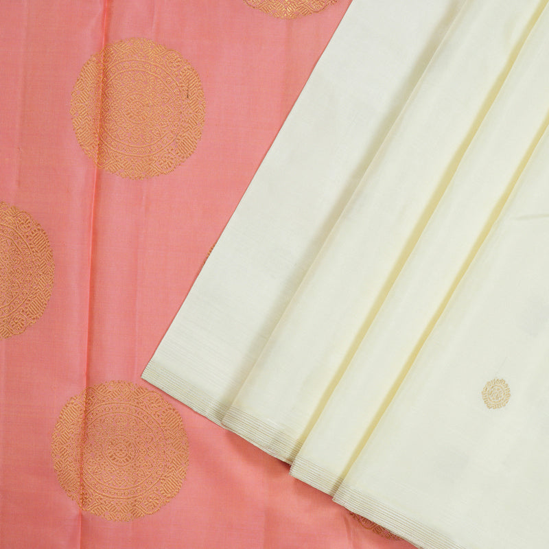 Hayagrivas Handloom Elegant Off White Kanjivaram Silk Saree HBE173E3-1