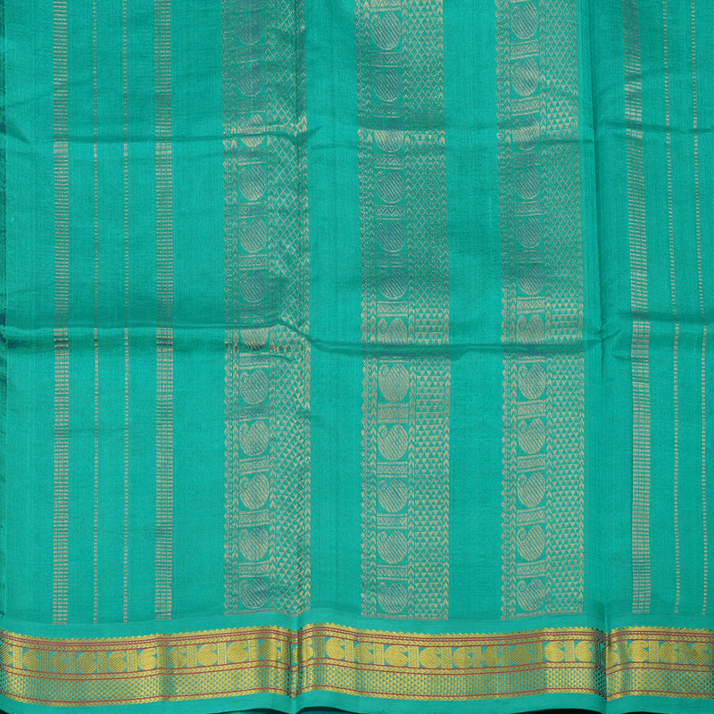 Hayagrivas Handloom Printed Silk Cotton Saree In Wine Purple with Sea Blue HBE184E1-1
