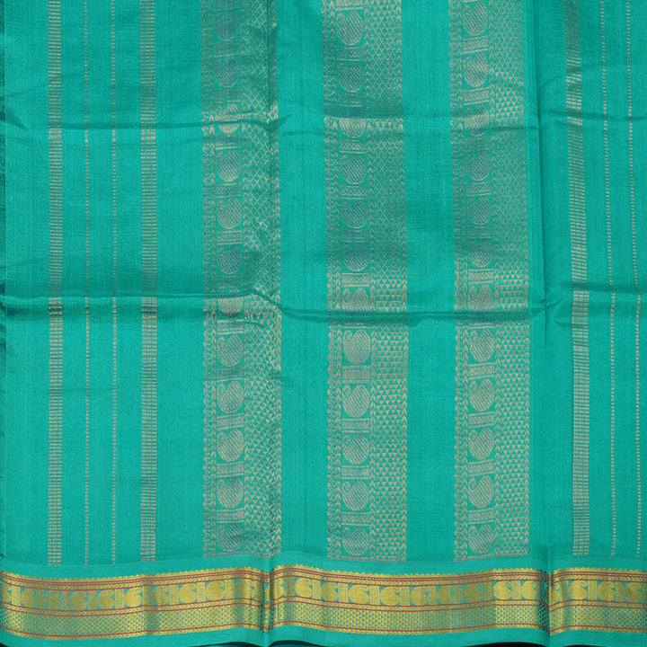 Hayagrivas Handloom Printed Silk Cotton Saree In Wine Purple with Sea Blue HBE184E1-1