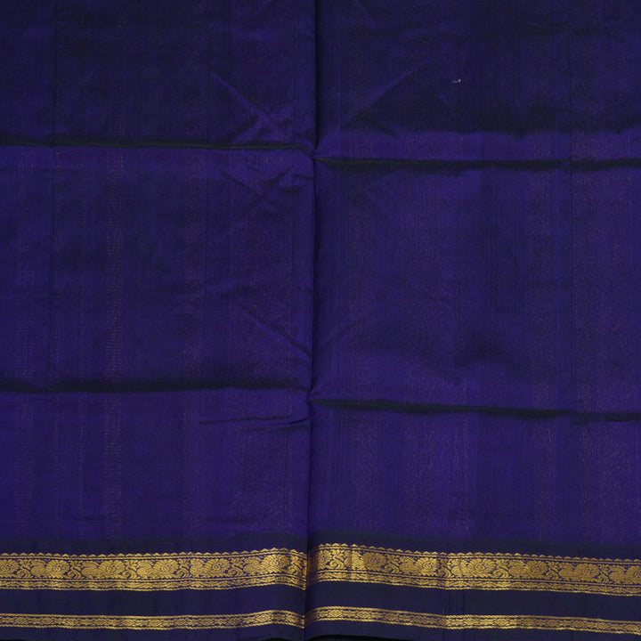 Hayagrivas Pure Silk Cotton Saree in Sandal with Purplish Blue HBE184E1-14
