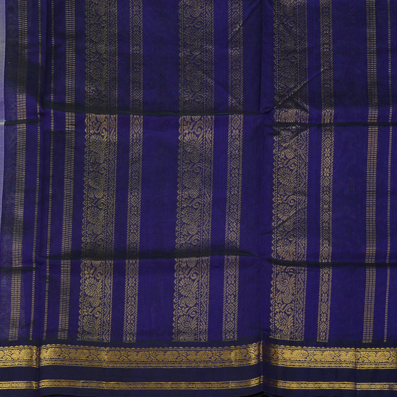 Hayagrivas Pure Silk Cotton Saree in Sandal with Purplish Blue HBE184E1-14