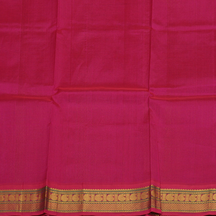 Hayagrivas Light Green Pure Silk Cotton Saree with Pink Border HBE184E1-2