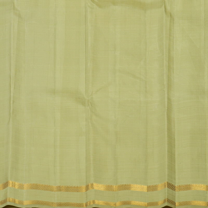 Hayagrivas Handloom Kanjivaram silk saree in Light elaichi green Rettapet HBE185E1-1