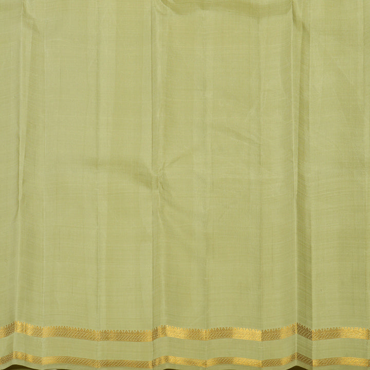 Hayagrivas Handloom Kanjivaram silk saree in Light elaichi green Rettapet HBE185E1-1