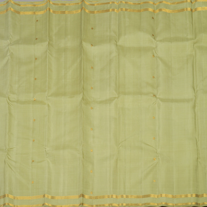 Hayagrivas Handloom Kanjivaram silk saree in Light elaichi green Rettapet HBE185E1-1