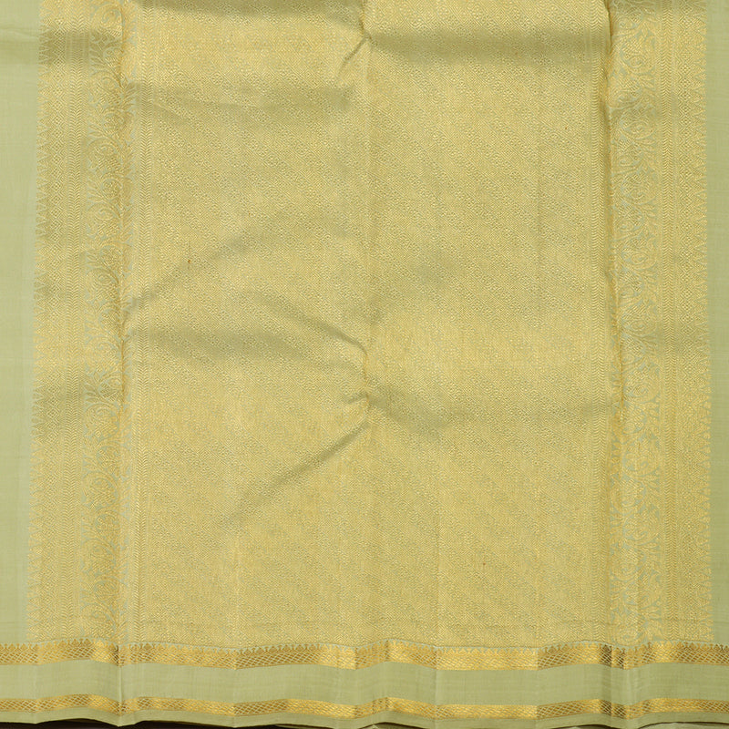 Hayagrivas Handloom Kanjivaram silk saree in Light elaichi green Rettapet HBE185E1-1