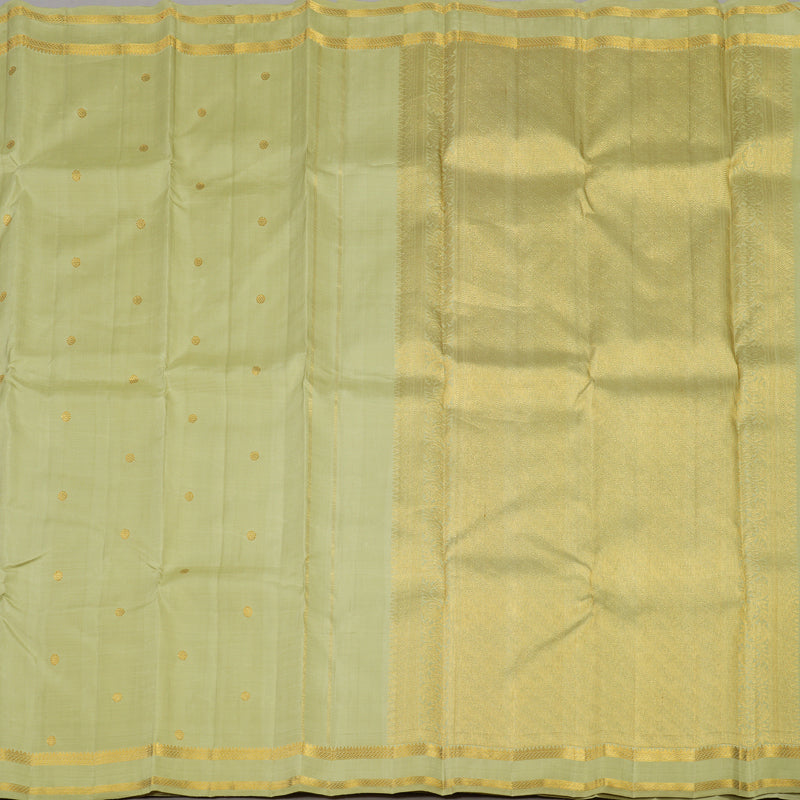 Hayagrivas Handloom Kanjivaram silk saree in Light elaichi green Rettapet HBE185E1-1
