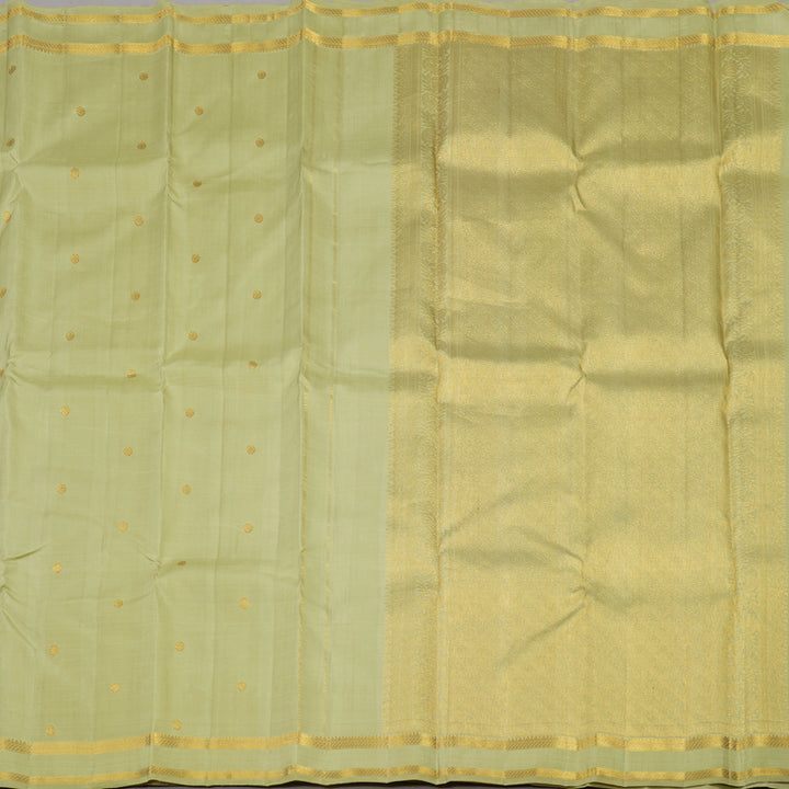 Hayagrivas Handloom Kanjivaram silk saree in Light elaichi green Rettapet HBE185E1-1