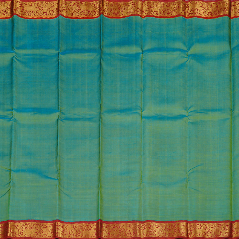 Hayagrivas Handloom Kanjivaram Silk Saree in Stunning Sea Green HBE20D1-1