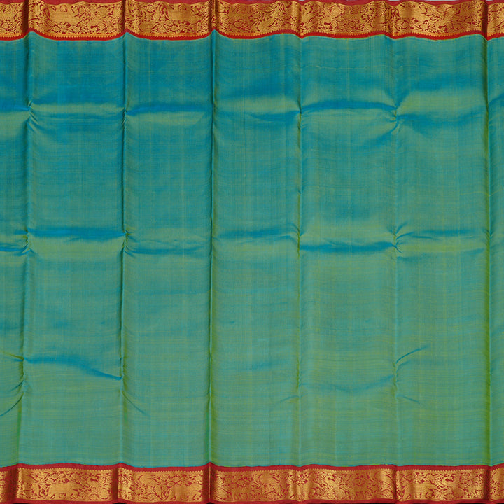 Hayagrivas Handloom Kanjivaram Silk Saree in Stunning Sea Green HBE20D1-1