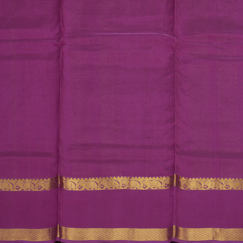 Hayagrivas Pure Silk Cotton Saree in Peach Orange with Purple Ganga Jamuna HBE233F2-1