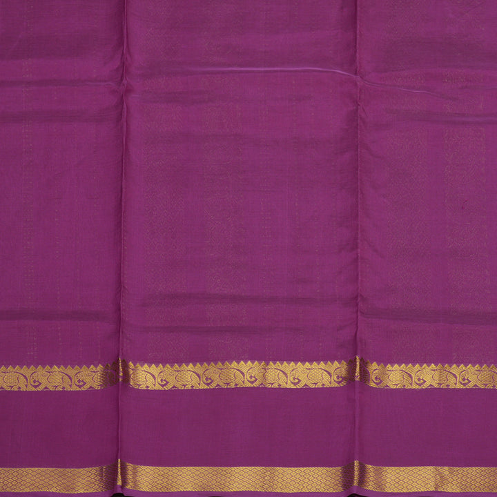 Hayagrivas Pure Silk Cotton Saree in Peach Orange with Purple Ganga Jamuna HBE233F2-1