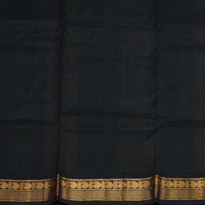 Hayagrivas Pure Printed Silk Cotton Saree in Lilac with Black HBE233F3-3