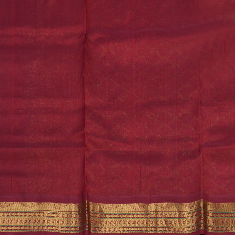 Hayagrivas Handloom Printed Silk cotton saree in Light Grey with Maroon HBE233F3-5
