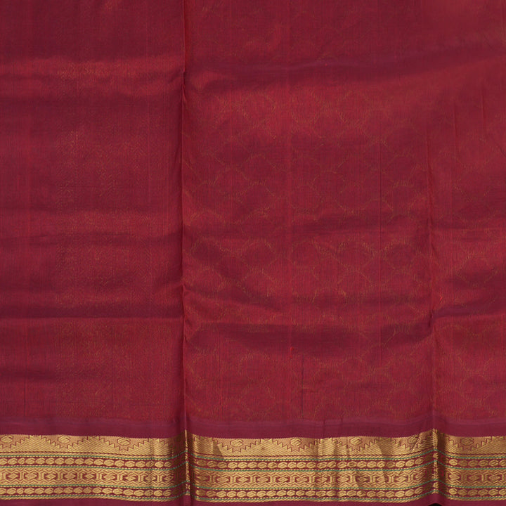 Hayagrivas Handloom Printed Silk cotton saree in Light Grey with Maroon HBE233F3-5