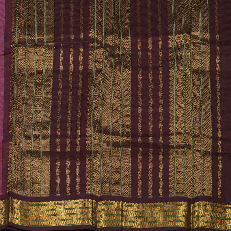 Hayagrivas Handloom Pure Printed Silk Cotton Saree in delicate Baby Pink with Wine Purple  HBE233F3-7