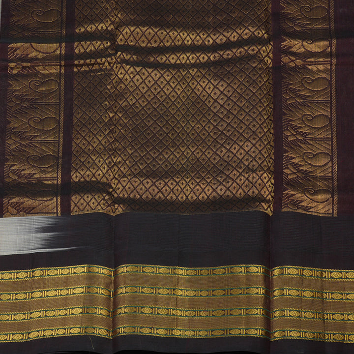 Hayagrivas Handloom Pure Printed Silk Cotton in Delicate Half white with Wine purple HBE233F4-1