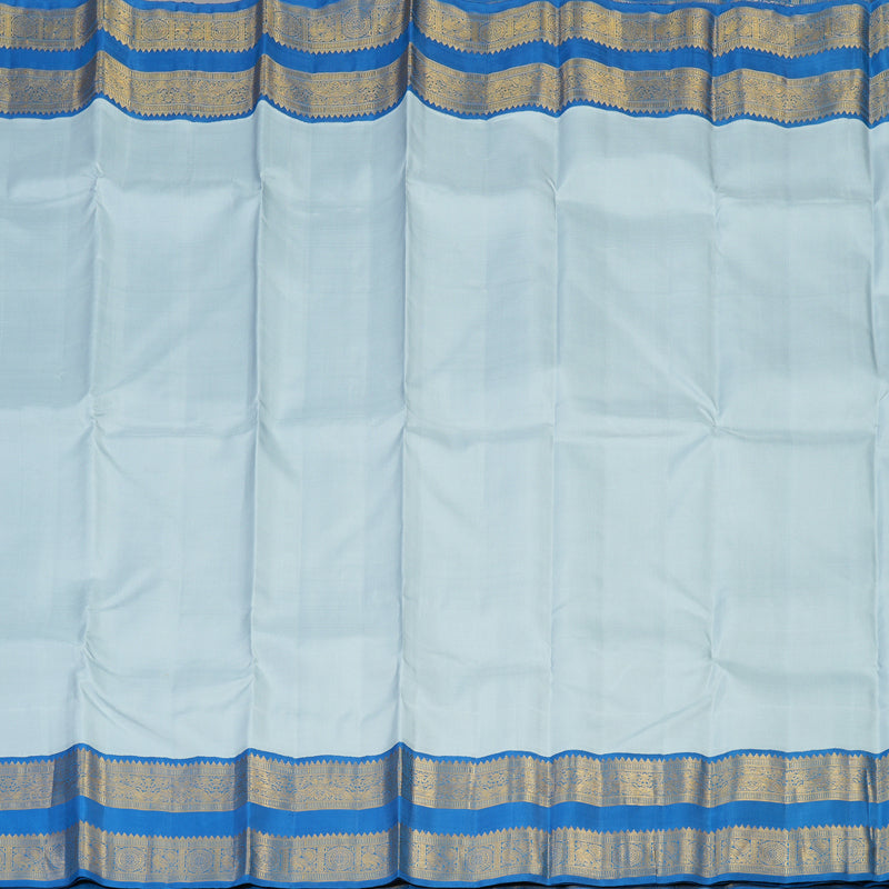 Hayagrivas Handloom Pure Kanjivaram Silk Saree in Tranquil Light Powder Blue HBE238F2-1