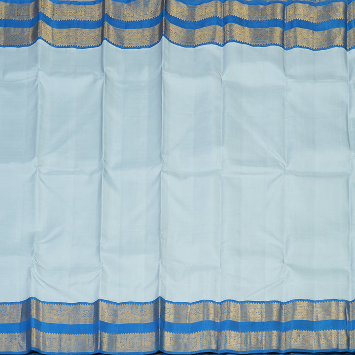 Hayagrivas Handloom Pure Kanjivaram Silk Saree in Tranquil Light Powder Blue HBE238F2-1