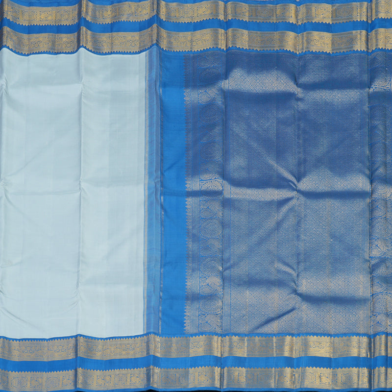 Hayagrivas Handloom Pure Kanjivaram Silk Saree in Tranquil Light Powder Blue HBE238F2-1