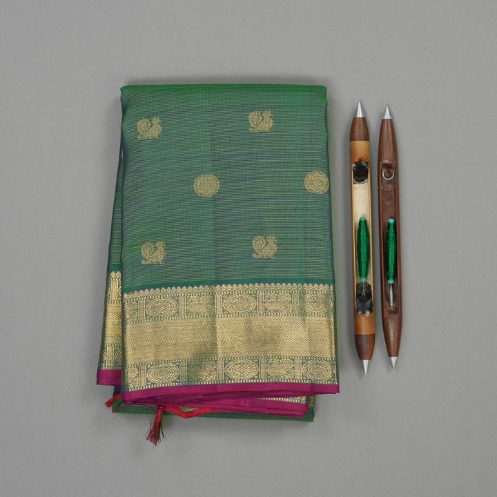 Hayagrivas Handloom Mayilkazhuthu Kanjivaram Silk Saree HBE270F1-1