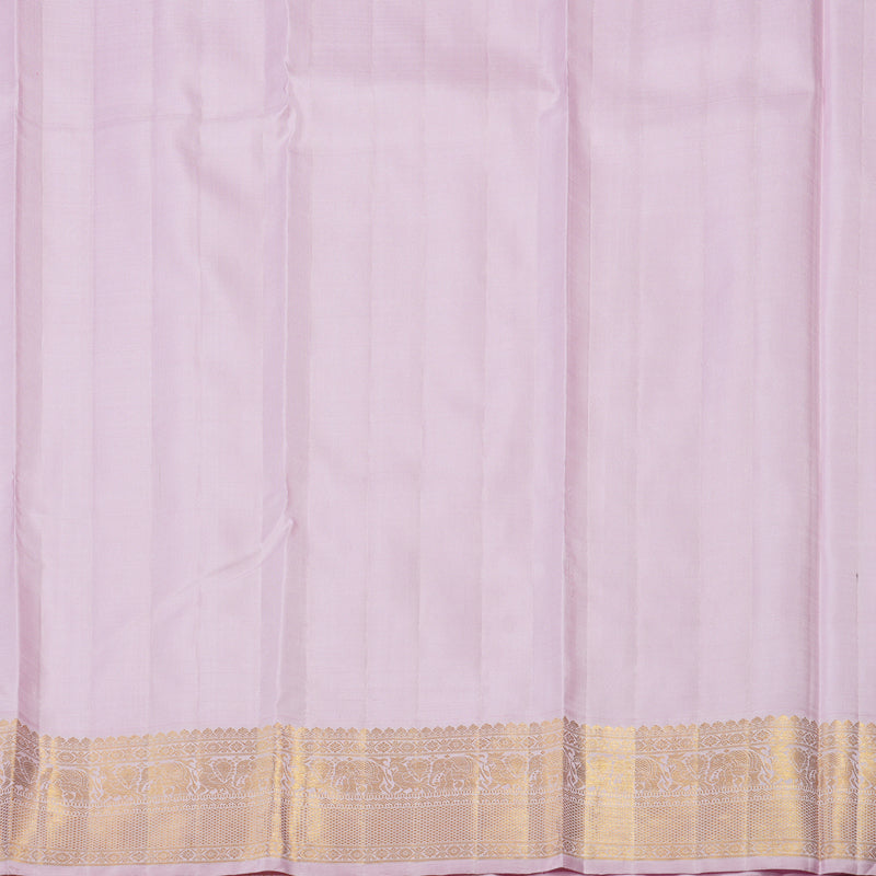 Hayagrivas Handloom Lavendar Kanjivaram Silk Saree with Baby Pink border HBE286F1-1