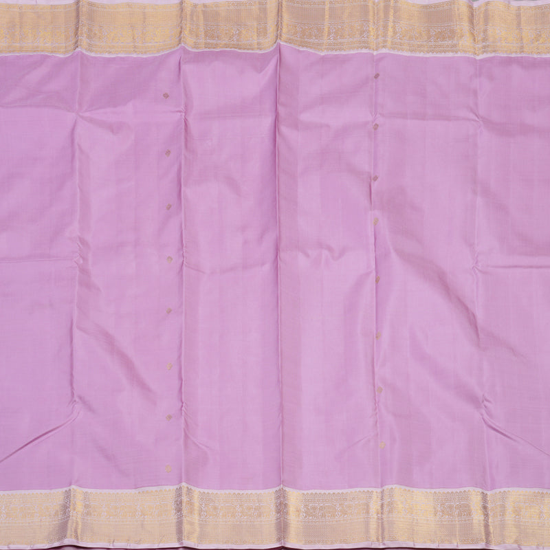 Hayagrivas Handloom Lavendar Kanjivaram Silk Saree with Baby Pink border HBE286F1-1