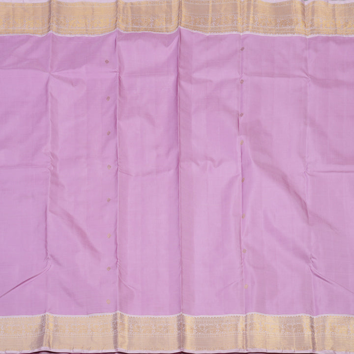 Hayagrivas Handloom Lavendar Kanjivaram Silk Saree with Baby Pink border HBE286F1-1