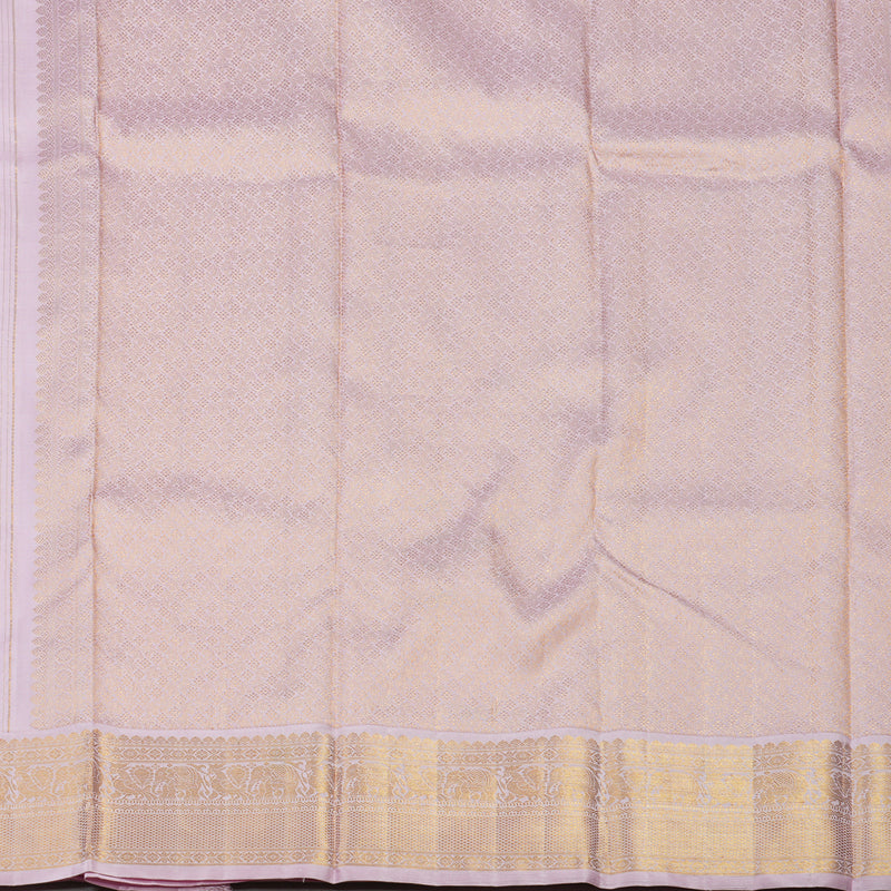 Hayagrivas Handloom Lavendar Kanjivaram Silk Saree with Baby Pink border HBE286F1-1