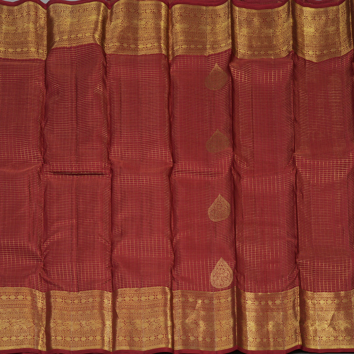 Hayagrivas Handlooom Kanjivaram Silk Saree in Regal Maroon HBE302F42-2