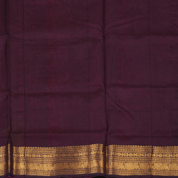 Hayagrivas Pure Silk Cotton Saree in Pink with Wine Purple KBE401E10-2