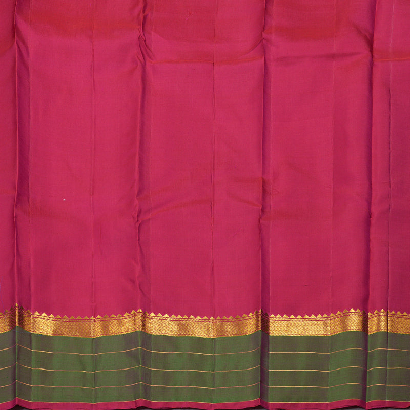 Hayagrivas Honey Mustard Handloom Kanjivaram Silk Saree with Mandhalir Border HBE4231A2-2