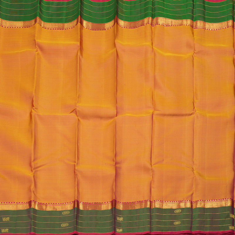 Hayagrivas Honey Mustard Handloom Kanjivaram Silk Saree with Mandhalir Border HBE4231A2-2