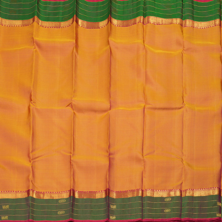 Hayagrivas Honey Mustard Handloom Kanjivaram Silk Saree with Mandhalir Border HBE4231A2-2