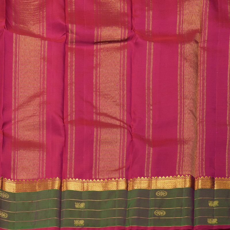 Hayagrivas Honey Mustard Handloom Kanjivaram Silk Saree with Mandhalir Border HBE4231A2-2