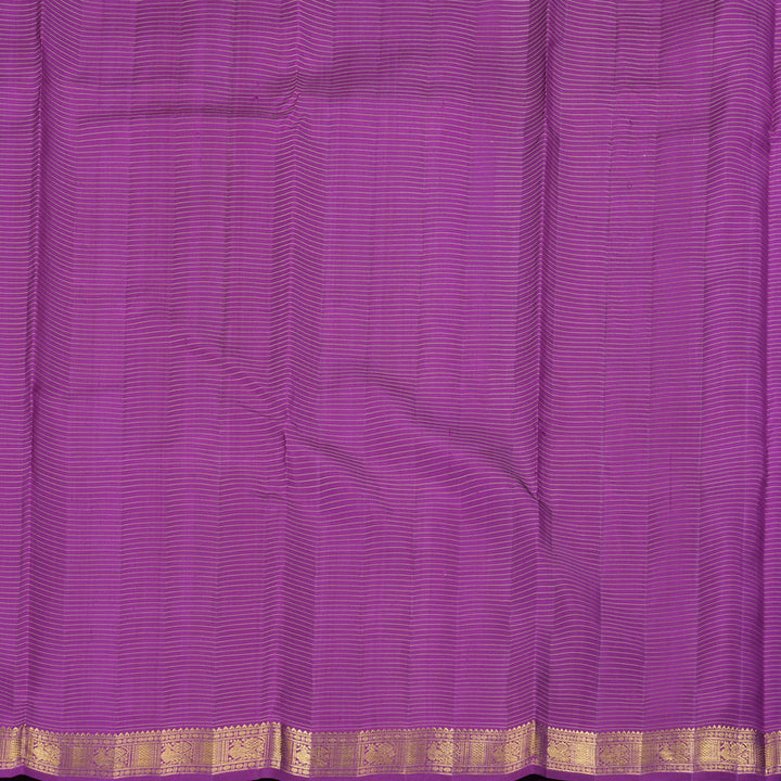 Hayagrivas Violet Handloom Kanjivaram Silk Saree with Dark Purple Border HBE4235A1-1