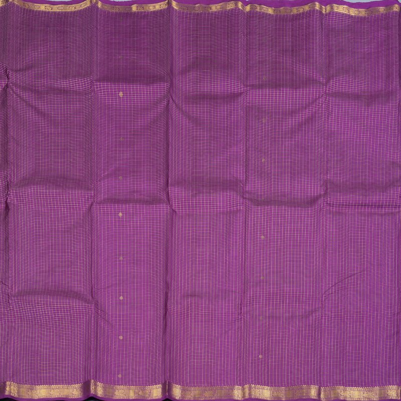 Hayagrivas Violet Handloom Kanjivaram Silk Saree with Dark Purple Border HBE4235A1-1