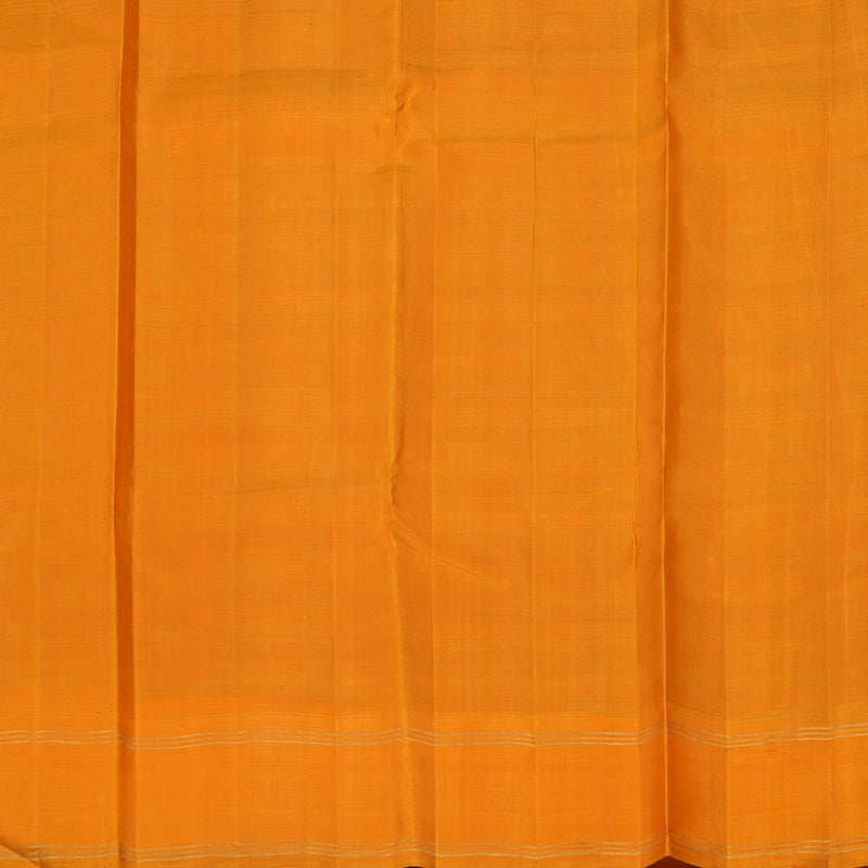 Hayagrivas Handloom Multicolour Checks Kanjivaram Silk Saree with Orange Border HBE4340C1-1