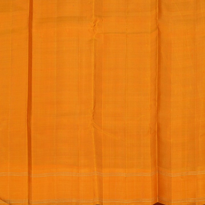 Hayagrivas Handloom Multicolour Checks Kanjivaram Silk Saree with Orange Border HBE4340C1-1