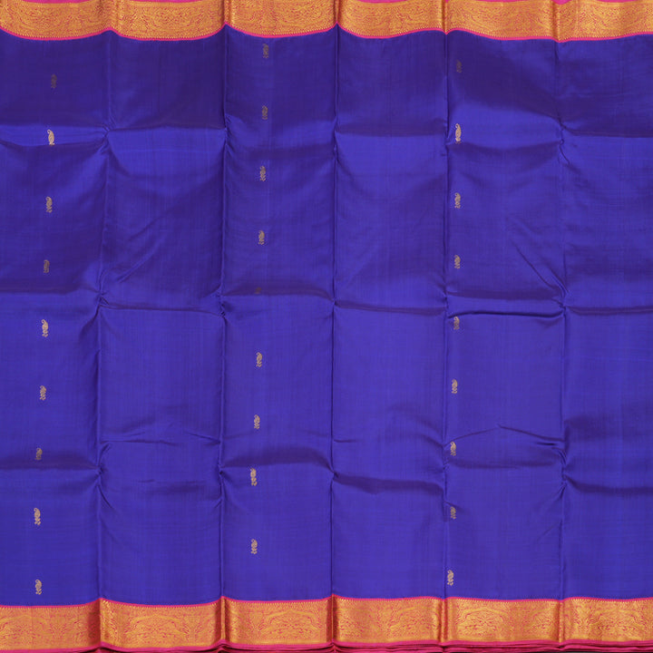 Hayagrivas Handloom Kanjivaram Silk Saree in Vivid Royal Blue HBE4369C4-1