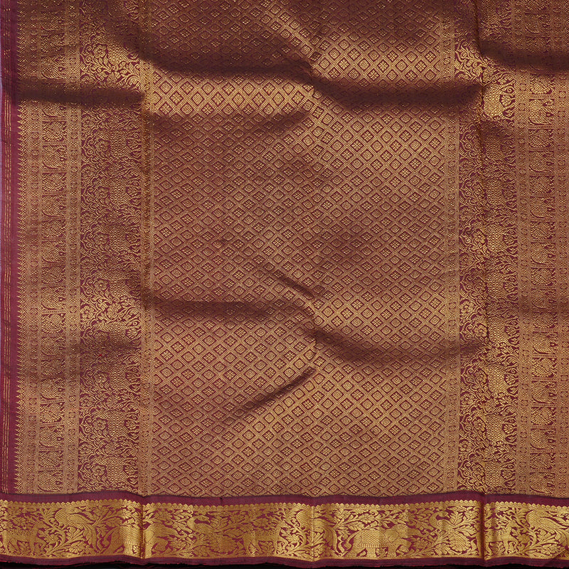 Hayagrivas Handloom Kanjivaram Silk Saree in Enchanting Lavender HBE4385C2-1