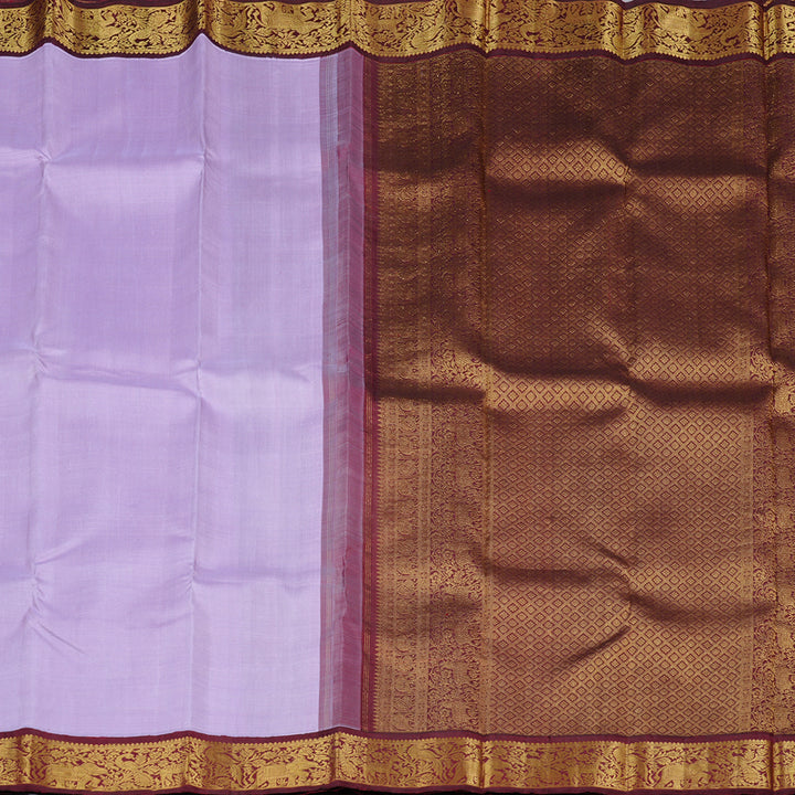 Hayagrivas Handloom Kanjivaram Silk Saree in Enchanting Lavender HBE4385C2-1