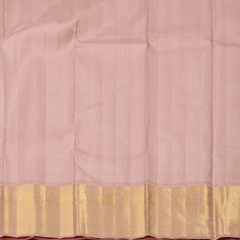 Hayagrivas Sandal Handloom Kanjivaram Silk Saree with Onion Pink Border HBE4386C1-1