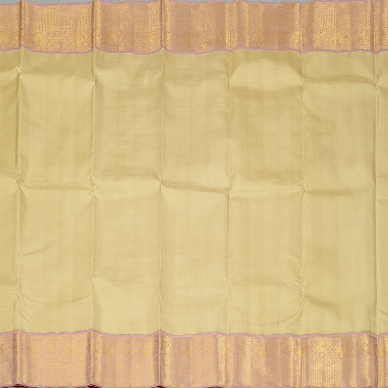 Hayagrivas Sandal Handloom Kanjivaram Silk Saree with Onion Pink Border HBE4386C1-1