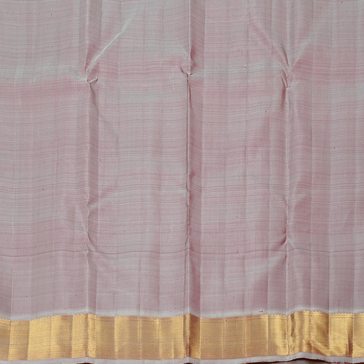 Hayagrivas Indigo Blue Handloom Kanjivaram Silk Saree with Elaichi blend PinkBorder HBE4386C2-1