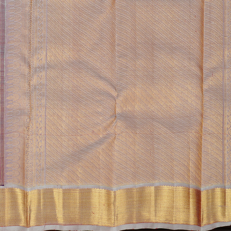 Hayagrivas Indigo Blue Handloom Kanjivaram Silk Saree with Elaichi blend PinkBorder HBE4386C2-1