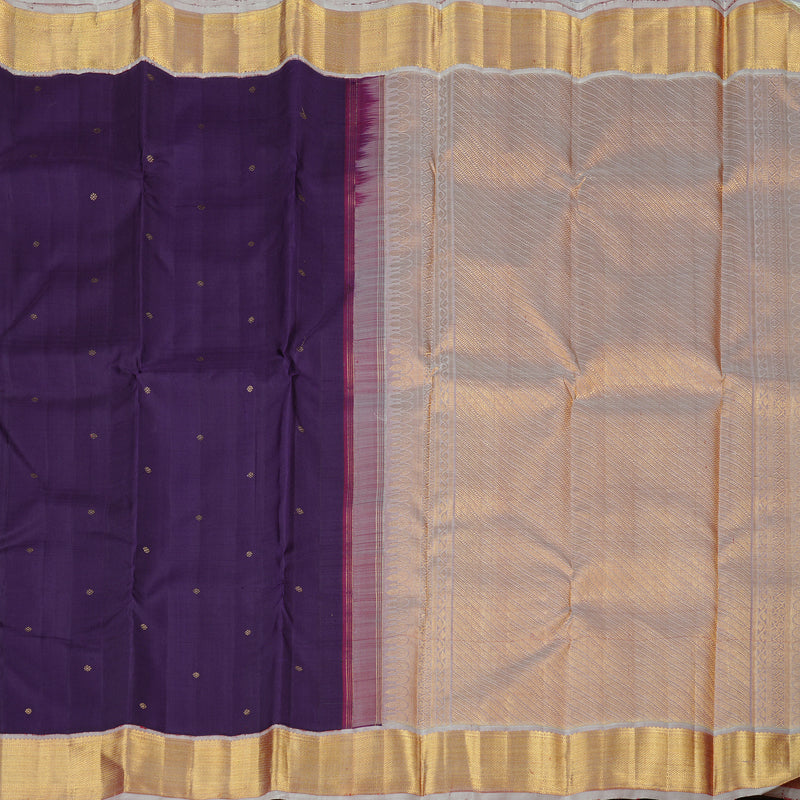 Hayagrivas Indigo Blue Handloom Kanjivaram Silk Saree with Elaichi blend PinkBorder HBE4386C2-1