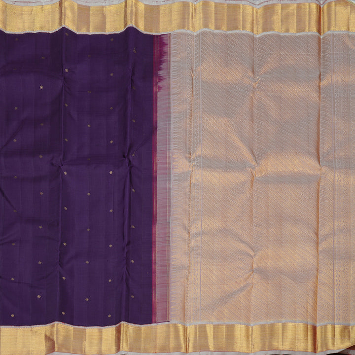 Hayagrivas Indigo Blue Handloom Kanjivaram Silk Saree with Elaichi blend PinkBorder HBE4386C2-1