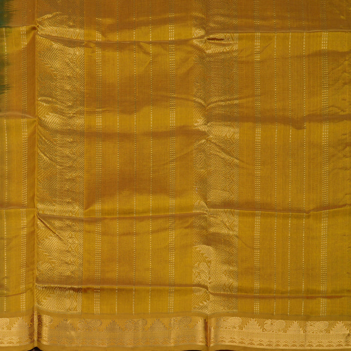 Hayagrivas Pure Silk Cotton Saree in captivating Peacock Blue HBE440G1-10